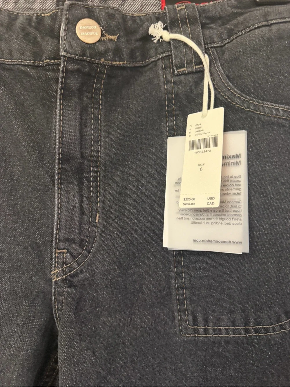 Damson Madder Sylvie Jean Reversible in Asphalt Chalk NWT